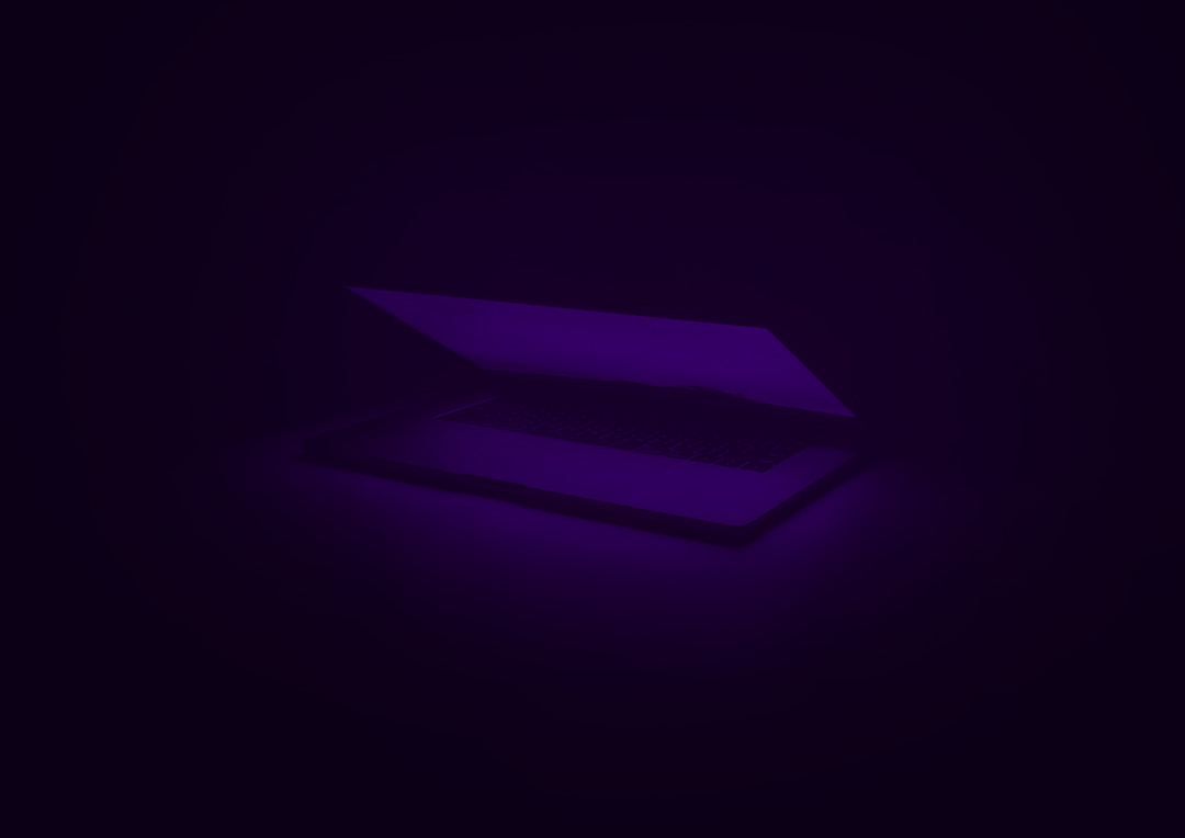 laptop glowing